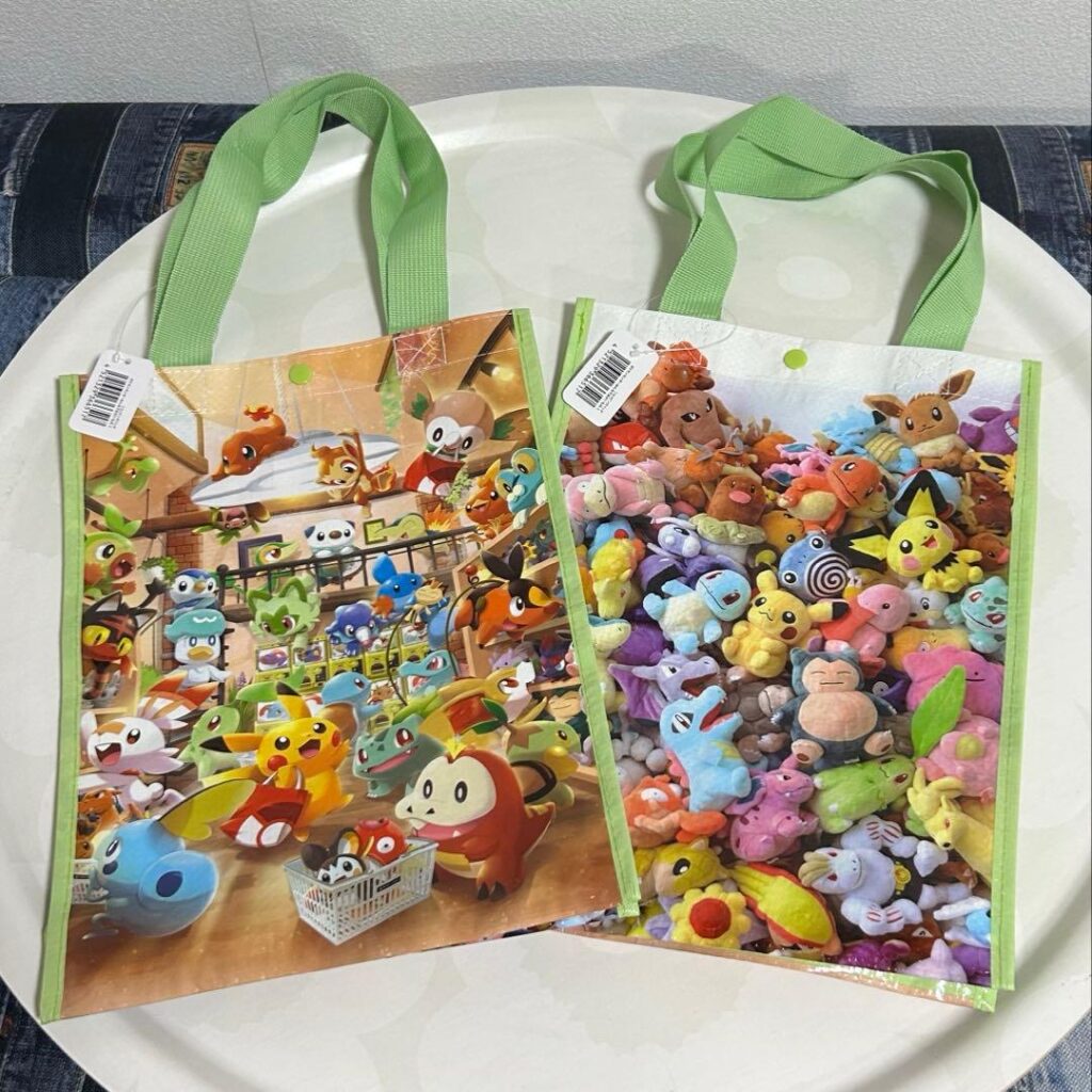 Two Pokémon shopping bags